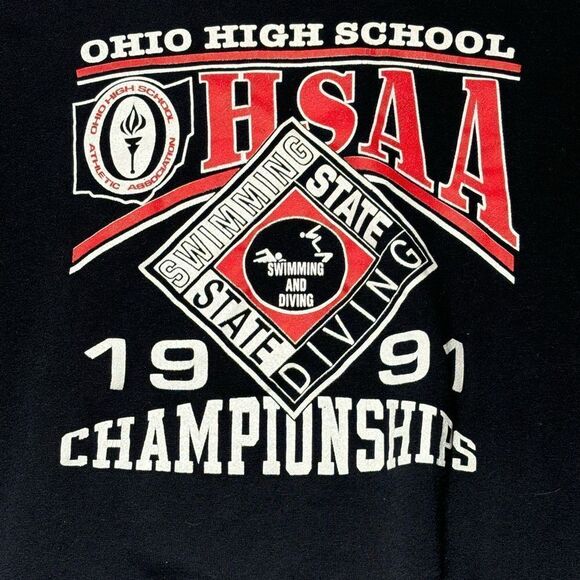 Vintage Swimming Crewneck XL Ohio High School State Championship 1991 OHSAA - Picture 2 of 5